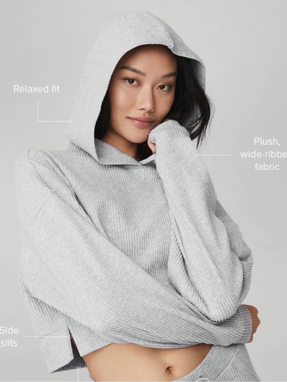 Alo Yoga Muse Hoodie in Athletic Heather Gray Size Small